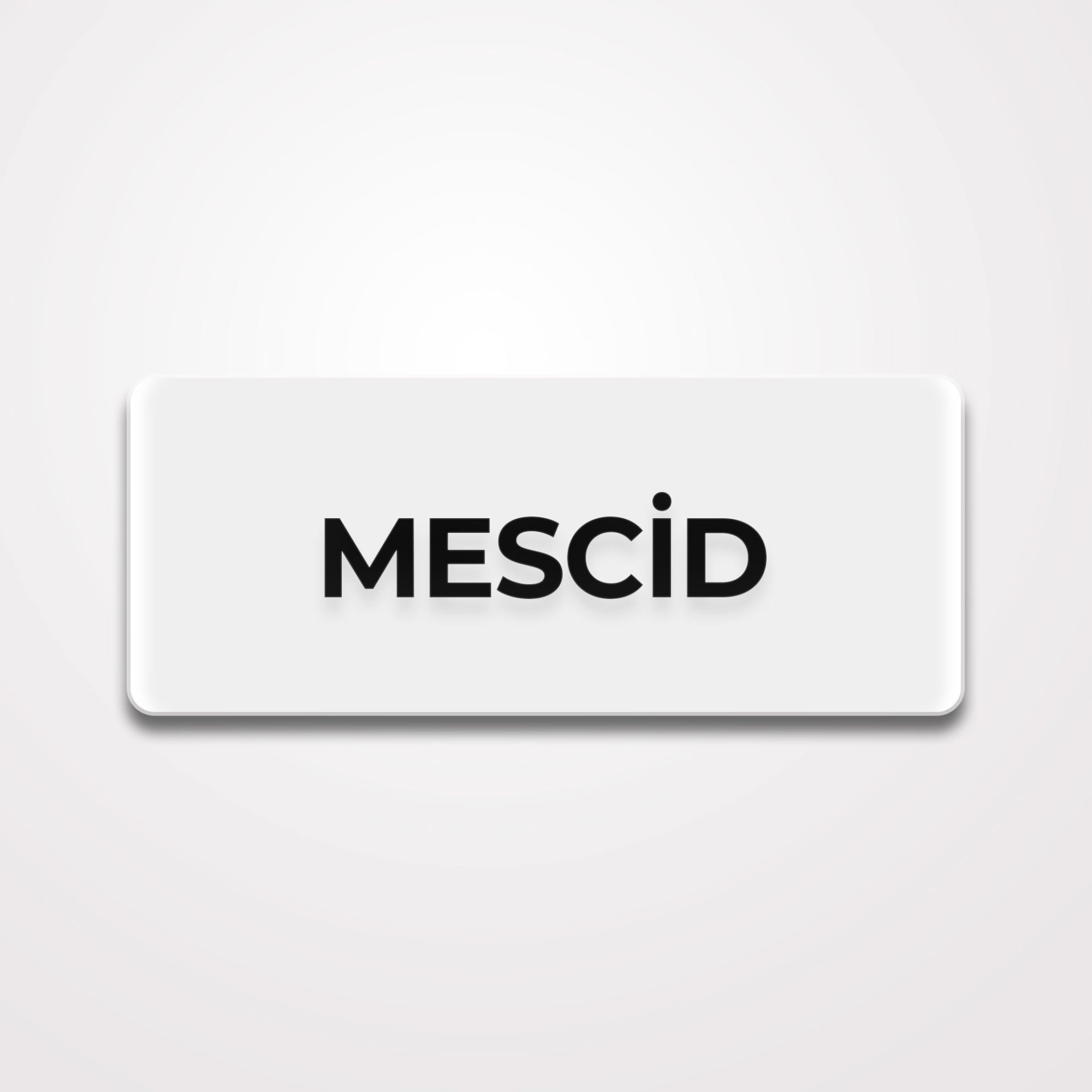 Pleksi Yönlendirme Mescid - Beyaz