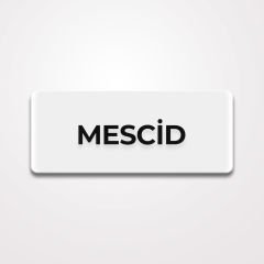 Pleksi Yönlendirme Mescid - Beyaz