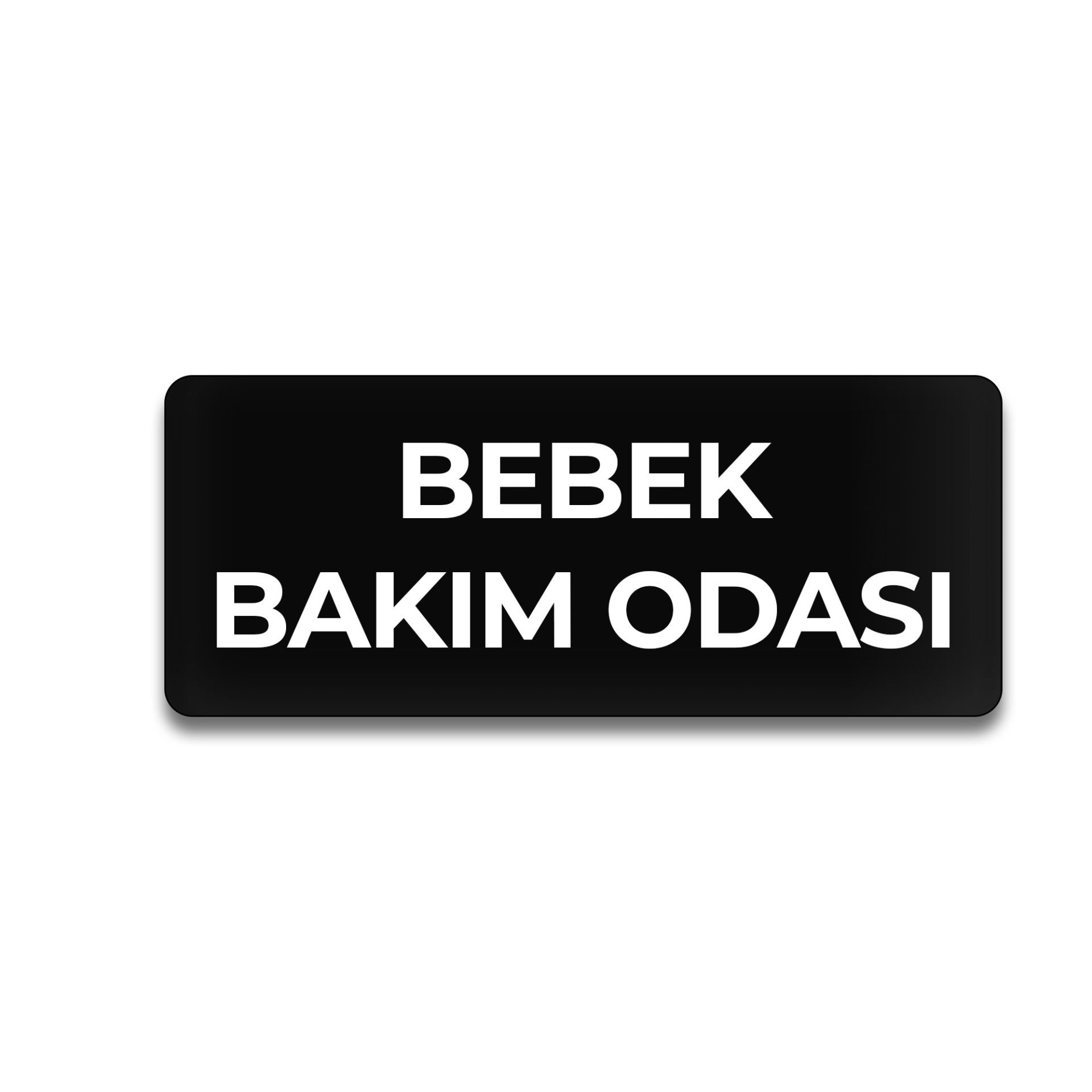 Pleksi Yönlendirme Bebek Bakım Odası - Siyah
