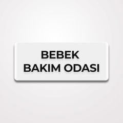 Pleksi Yönlendirme Bebek Bakım Odası - Beyaz
