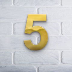 Yapışkanlı Pleksi Gold Ayna Numara 5