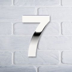 Yapışkanlı Pleksi Gümüş Ayna Numara