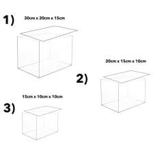 Kapaklı Saklama Kutusu (Şeffaf 3 Adet)