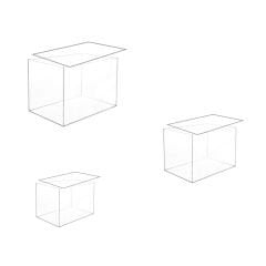 Kapaklı Saklama Kutusu (Şeffaf 3 Adet)