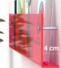 Dekoratif Kitap Raf Bordo - 50cm