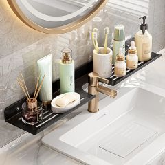Musluk Önü Lavabo Raf Siyah