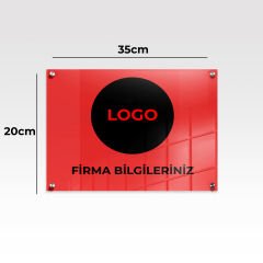 Ofis Kapı Tabelası Kırmızı