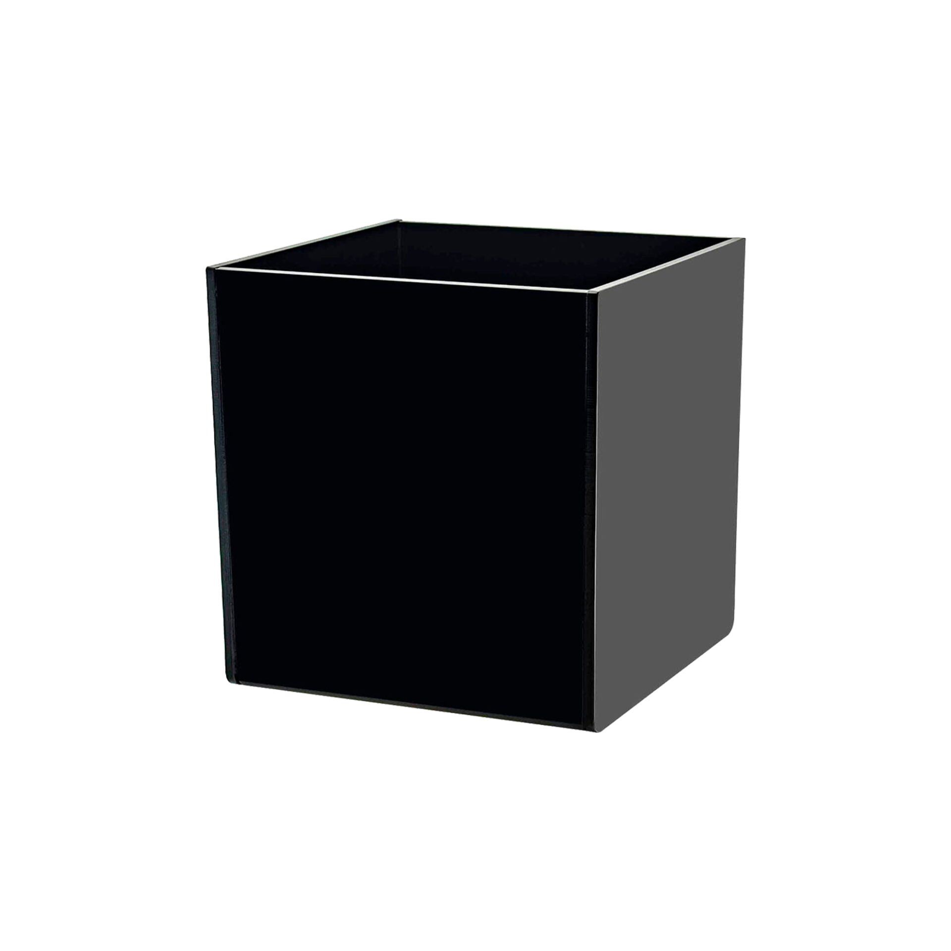 Renkli Kapaksız Pleksi Kutu Siyah - 15x15x15