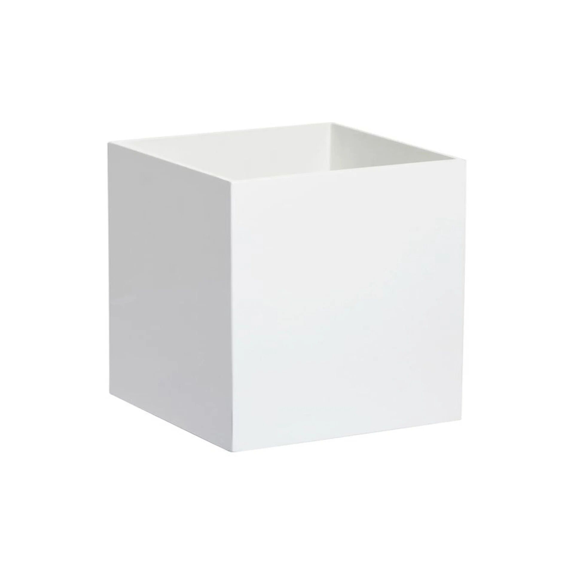 Renkli Kapaksız Pleksi Kutu Beyaz - 15x15x15